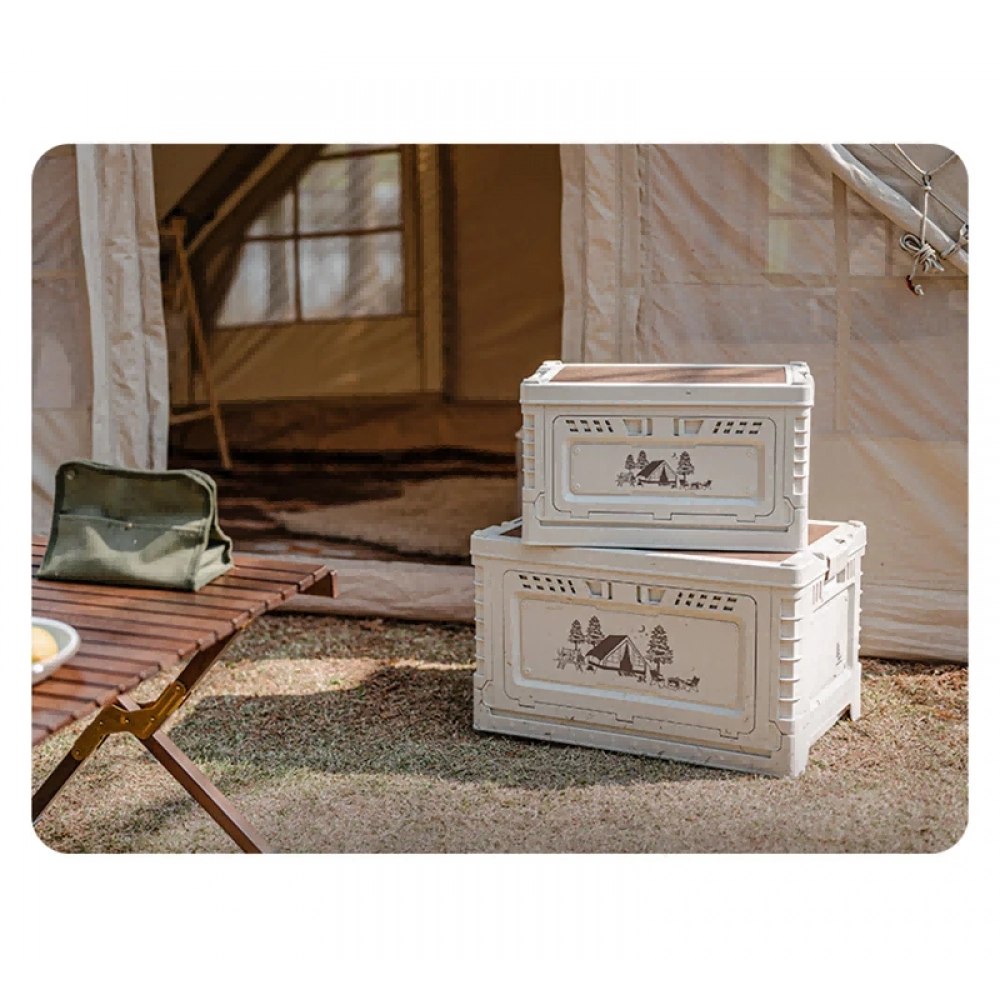 Camping Box 60L Large Capacity Folding Storage Box 25L 30L 50L Home Bedside Table Outdoor Travel Picnic PP Sundry Box Camping Box 60L Large Capacity Folding Storage Box 25L 30L 50L Home Bedside Table Outdoor Travel Picnic PP Sundry Box