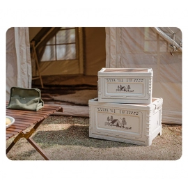  Camping Box 60L Large Capacity Folding Storage Box 25L 30L 50L Home Bedside Table Outdoor Travel Picnic PP Sundry Box